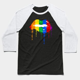 Pride Month Lips with drips Baseball T-Shirt